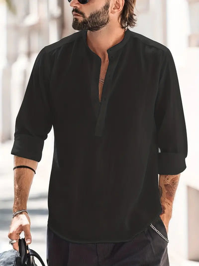 Variant image for Chemise Hugo Homme – Chemise en Lin Classique et Confortable-37