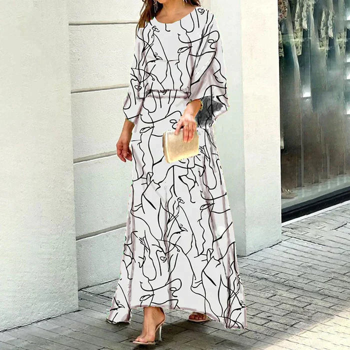 Colette | Robe longue imprimée et confortable