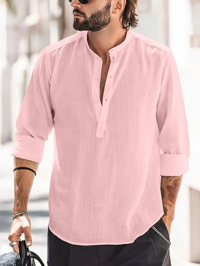 Variant image for Chemise Hugo Homme - Lin Naturel, Élégante et Confortable-7