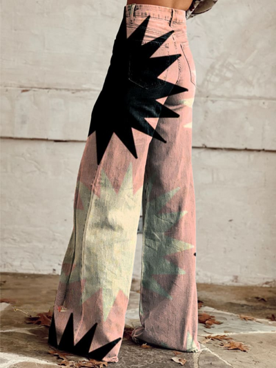 Matilda | Pantalon baggy géométrique