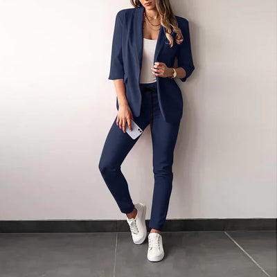 Zella | Ensemble blazer élégant et pantalon slim