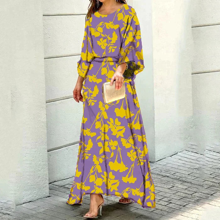 Colette | Robe longue imprimée et confortable