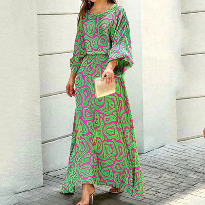 Colette | Robe longue imprimée et confortable