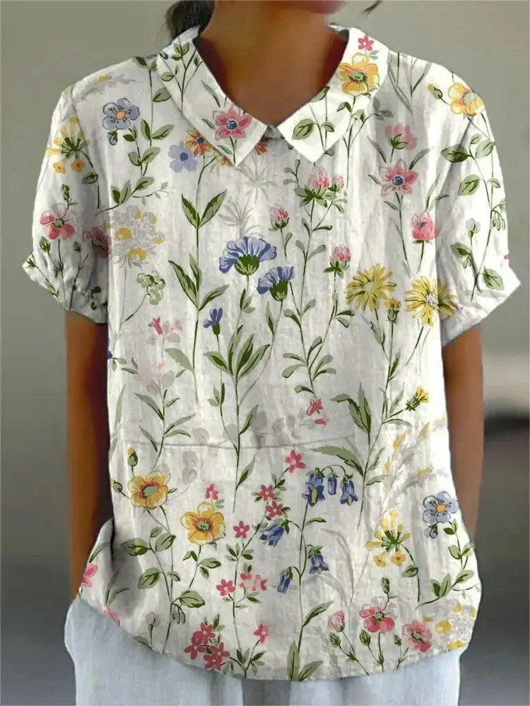 Variant image for Flora | Haut Floral Décontracté Multicolore-7