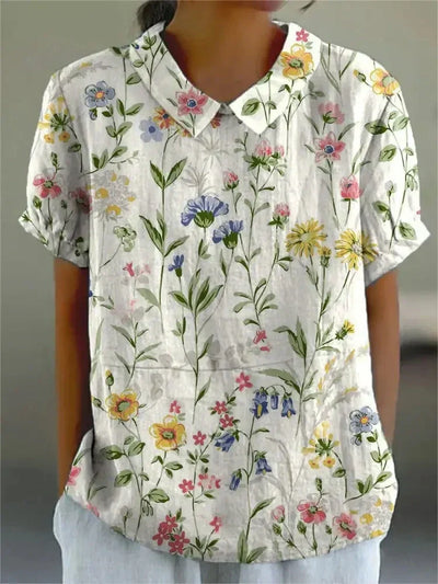 Variant image for Flora | Haut Floral Décontracté Multicolore-7